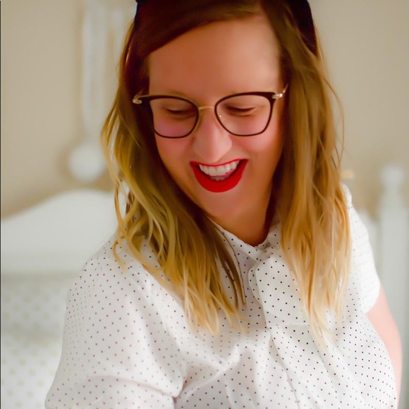 Polka dot button up - Picture 3 of 4